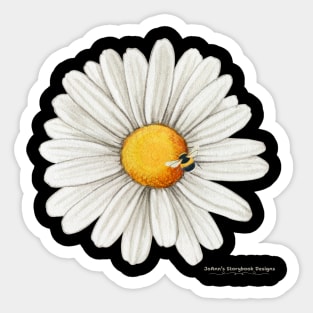 Bee and Flower Design Sticker